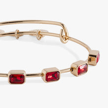 Load image into Gallery viewer, January Birthstone Emerald Cut Bangle