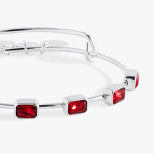 Load image into Gallery viewer, January Birthstone Emerald Cut Bangle
