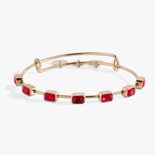 Load image into Gallery viewer, July Birthstone Emerald Cut Bangle