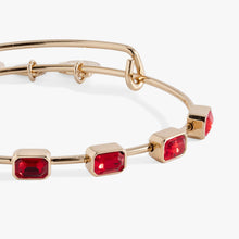 Load image into Gallery viewer, July Birthstone Emerald Cut Bangle