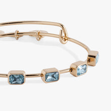Load image into Gallery viewer, March Birthstone Emerald Cut Bangle