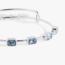 Load image into Gallery viewer, March Birthstone Emerald Cut Bangle