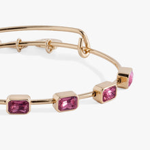 Load image into Gallery viewer, October Birthstone Emerald Cut Bangle