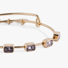 Load image into Gallery viewer, June Birthstone Emerald Cut Bangle