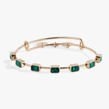 Load image into Gallery viewer, May Birthstone Emerald Cut Bangle