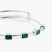 Load image into Gallery viewer, May Birthstone Emerald Cut Bangle