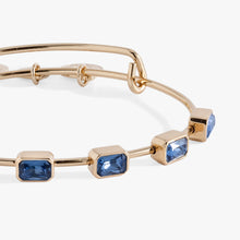 Load image into Gallery viewer, September Birthstone Emerald Cut Bangle