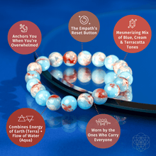 Load image into Gallery viewer, Empath’s Shield - Aqua Terra Jasper Bracelet