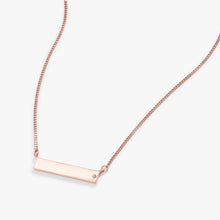 Load image into Gallery viewer, Bar Necklace with Crystal Accent