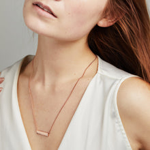 Load image into Gallery viewer, Bar Necklace with Crystal Accent