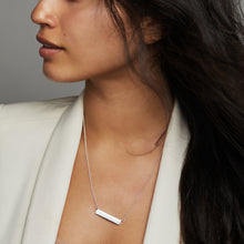Load image into Gallery viewer, Bar Necklace with Crystal Accent