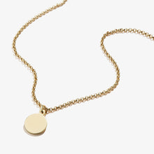 Load image into Gallery viewer, Small Circle Charm Necklace, 19''