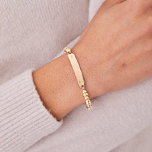 Load image into Gallery viewer, Inline Bar Stretch Bracelet with Crystal Accent