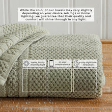 Load image into Gallery viewer, 100% Cotton Checkered Jacquard Bath Towel Set - Giuliana Collection