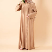 Load image into Gallery viewer, Serene Pleated Georgette Abaya Loose Full-Length Modest Style (MA254)