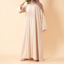 Load image into Gallery viewer, Serene Pleated Georgette Abaya Loose Full-Length Modest Style (MA254)