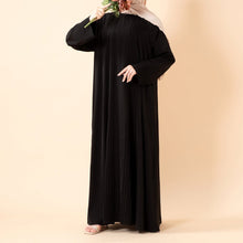 Load image into Gallery viewer, Serene Pleated Georgette Abaya Loose Full-Length Modest Style (MA254)