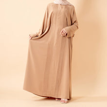 Load image into Gallery viewer, Serene Pleated Georgette Abaya Loose Full-Length Modest Style (MA254)