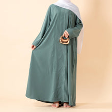 Load image into Gallery viewer, Serene Pleated Georgette Abaya Loose Full-Length Modest Style (MA254)
