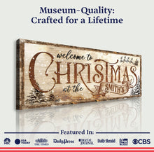 Load image into Gallery viewer, Family Welcome To Christmas Sign