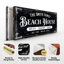 Load image into Gallery viewer, Beach House Personalized Sign III