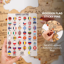 Load image into Gallery viewer, 3D Europe Wooden Map Gold