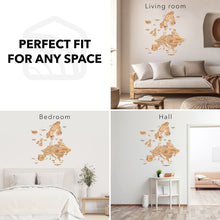 Load image into Gallery viewer, 3D Europe Wooden Map Gold