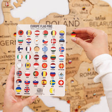 Load image into Gallery viewer, 3D Europe Wooden Map Gold
