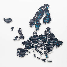 Load image into Gallery viewer, Europe Photo Map Midnight