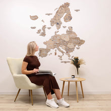 Load image into Gallery viewer, 3D Europe Wooden Map Terra