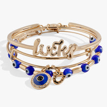 Load image into Gallery viewer, Evil Eye Bangles Set of 3