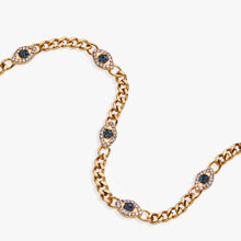 Load image into Gallery viewer, Evil Eye Curb Chain Inline Bracelet