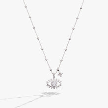 Load image into Gallery viewer, Evil Eye Duo Charm Necklace