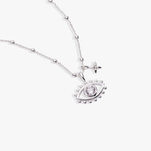 Load image into Gallery viewer, Evil Eye Duo Charm Necklace