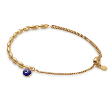 Load image into Gallery viewer, Evil Eye Pull Chain Bracelet