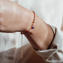 Load image into Gallery viewer, Evil Eye Pull Chain Bracelet