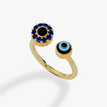Load image into Gallery viewer, Evil Eye Fidget Spinner Ring