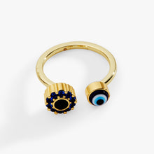 Load image into Gallery viewer, Evil Eye Fidget Spinner Ring