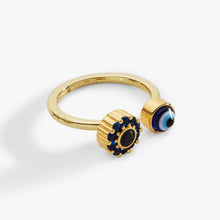 Load image into Gallery viewer, Evil Eye Fidget Spinner Ring