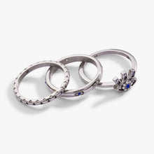 Load image into Gallery viewer, Evil Eye Stacking Ring Set of 3