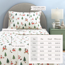 Load image into Gallery viewer, Turkish Cotton Christmas Flannel Sheet - Whittaker Collection