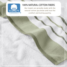 Load image into Gallery viewer, Decorative Cotton Stripe Bath Towel Set - Noelle Collection