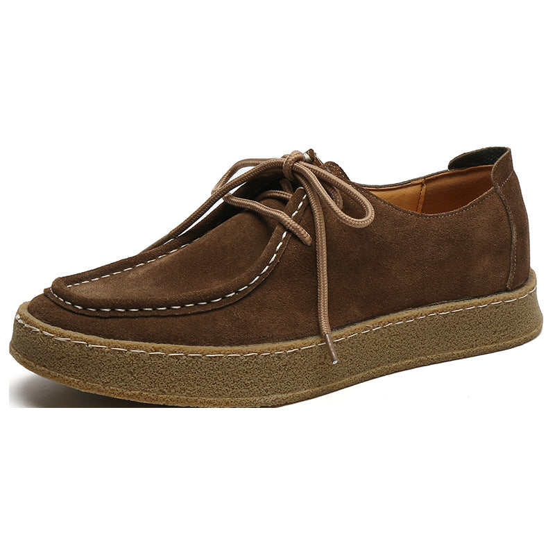 Men's Suede Leather Sneakers - British Style Casual Outdoor Shoes