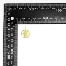 Load image into Gallery viewer, CZ North Star Moon Sun Mop Coin Charm Pendant, Sku#LK1154
