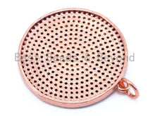 Load image into Gallery viewer, CZ Micro Pave Blue Evil Eye Round Pendant, sku#L91