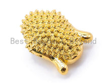 Load image into Gallery viewer, CZ Micro Pave Buddha Head Beads, Cubic Zirconia Pave Charm, Buddha Head Space Beads, 18x14mm, sku#C49