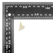 Load image into Gallery viewer, Gold Clear CZ Heart Shape Charm, Sku#LX457