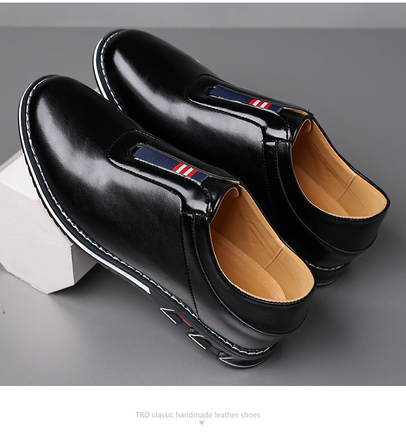 Men's Slip-On Casual Leather Shoes | Wax PU Upper | Round Toe | Sizes EU 39–48