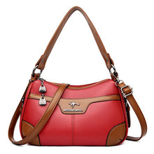 Load image into Gallery viewer, Retro Woven Shoulder Bag - Contrasting Color PU Leather Crossbody Bag for Women
