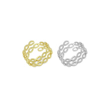 Load image into Gallery viewer, Gold Silver Oval Link Adjustable Wrap Ring, Sku#A289